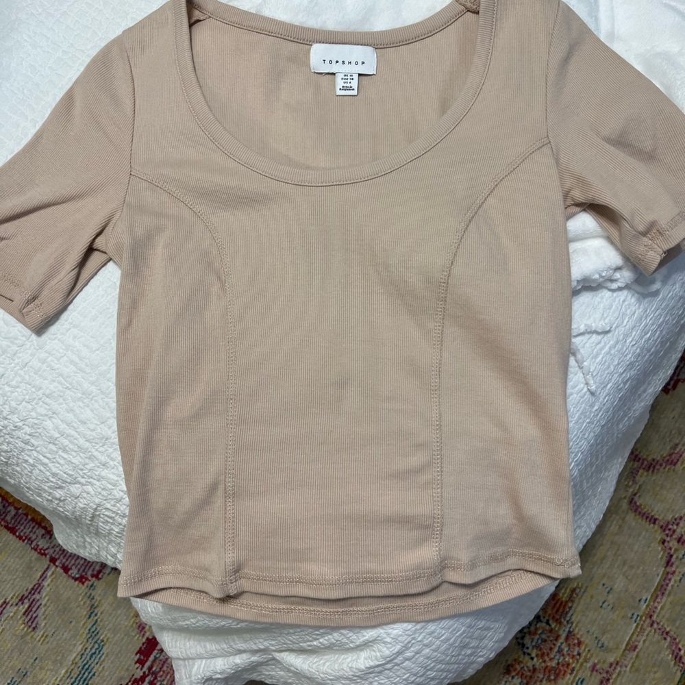 topshop nude/tan top
